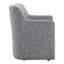 Chaise avec accoudoirs à dossier demi-tonneau avec roulettes Orya-1708436286