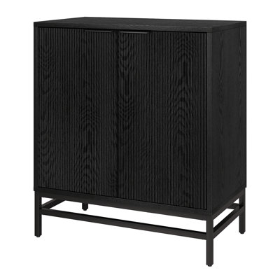Annali 28" Wide Rectangular Accent Cabinet in Black Grain