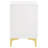 White And Gold 2-Drawer Rectangular Nightstand