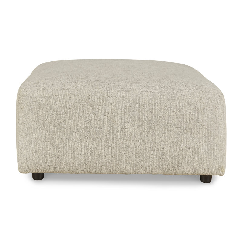 Edenfield Oversized Accent Ottoman, Beige
