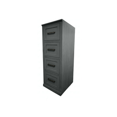 Modern Solid Wood 4 Drawer File Cabinet