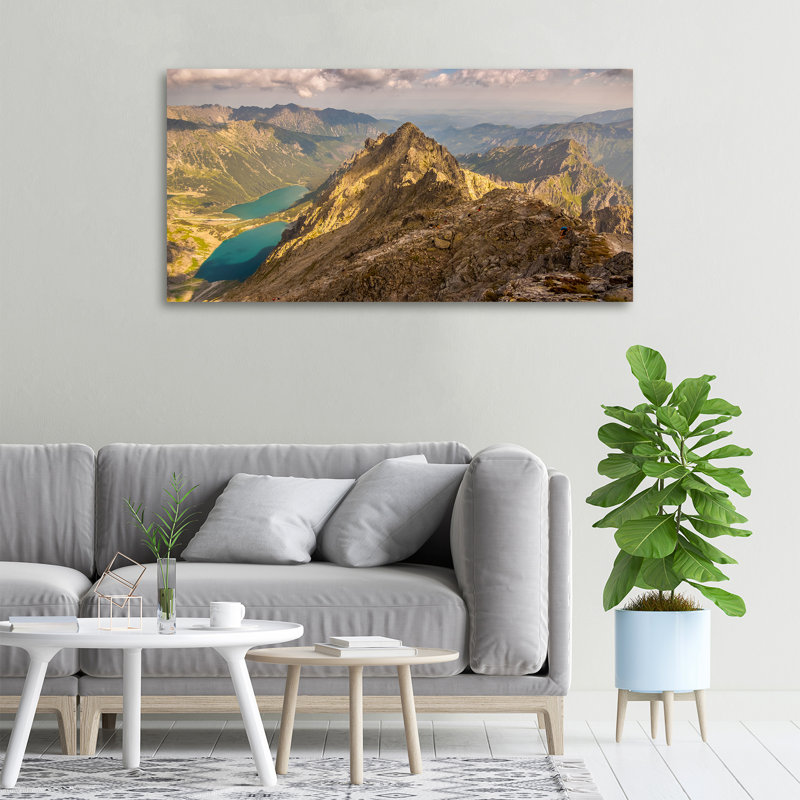 Sea Eye Of The Tatra Mountains - No Frame Print on Canvas, 50cm H x 100cm W
