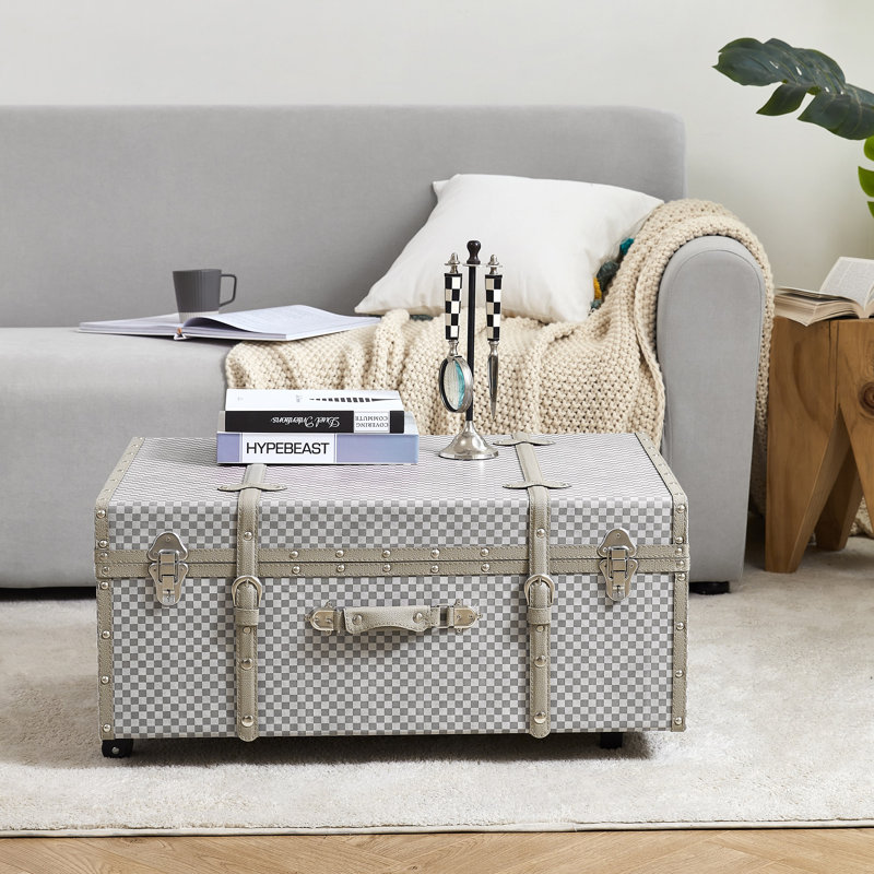 Coffre Texture Brand - carreaux gris, gris