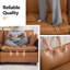 Canapé modulaire rembourré en similicuir avec repose-pieds-1235254925-1235254926