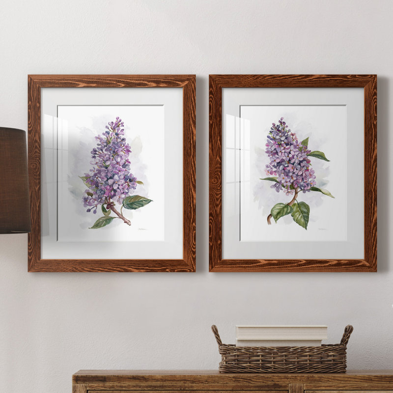 Awash In Lilac I - 2 Piece Print, Maple Framed Paper, White, 24" H x 20" W x 1" D