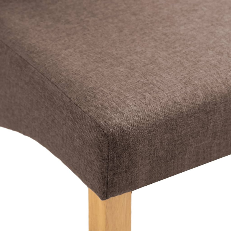 Chaise d'appoint rembourrée avec structure en bois, Brun, 4