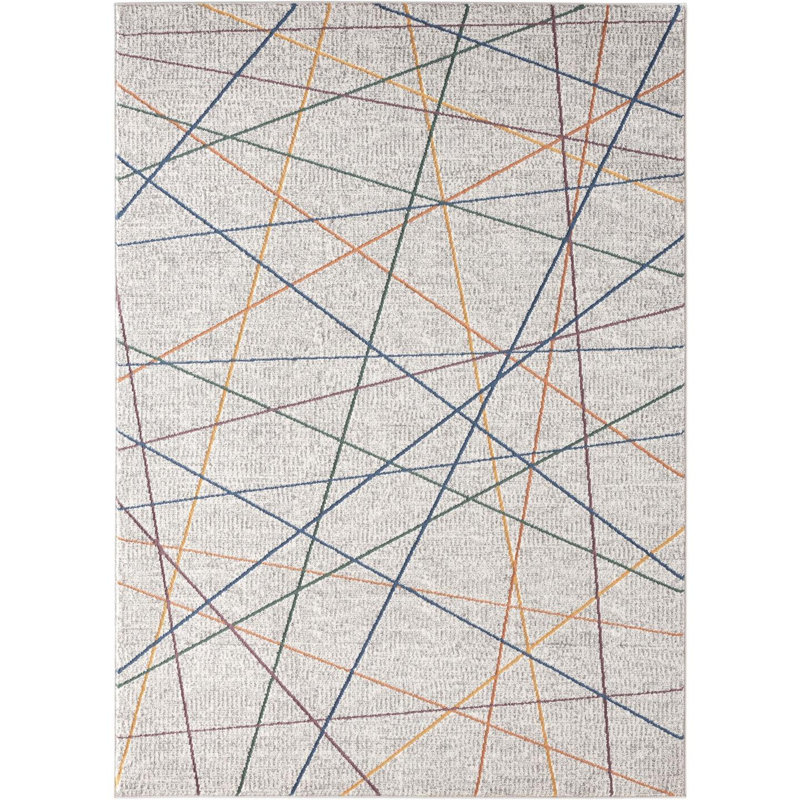 Abstract Lines Area Rug, Rectangle 7'9" x 10'6"