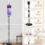  Lampe sur pied 68,5 "avec bébé mignon astronaute, galaxie souriante, planètes, étoiles, fusée, mauve, lampe à mât en métal à intensité variable avec abat-jour en lin, ampoule DEL incluse