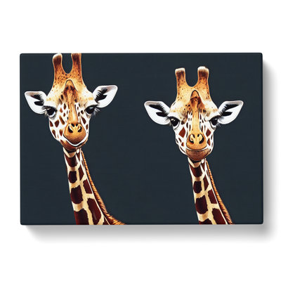 Two Giraffes Vol.2 - Wrapped Canvas Print