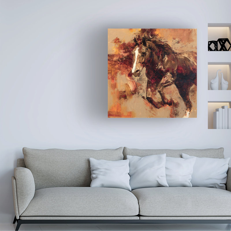 «Earth Wind Fire» par Julie T Chapman - peinture sur toile tendue, H 14 po x l 14 po x P 2 po