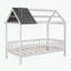 Lit simple en bois avec clôture-1281897301
