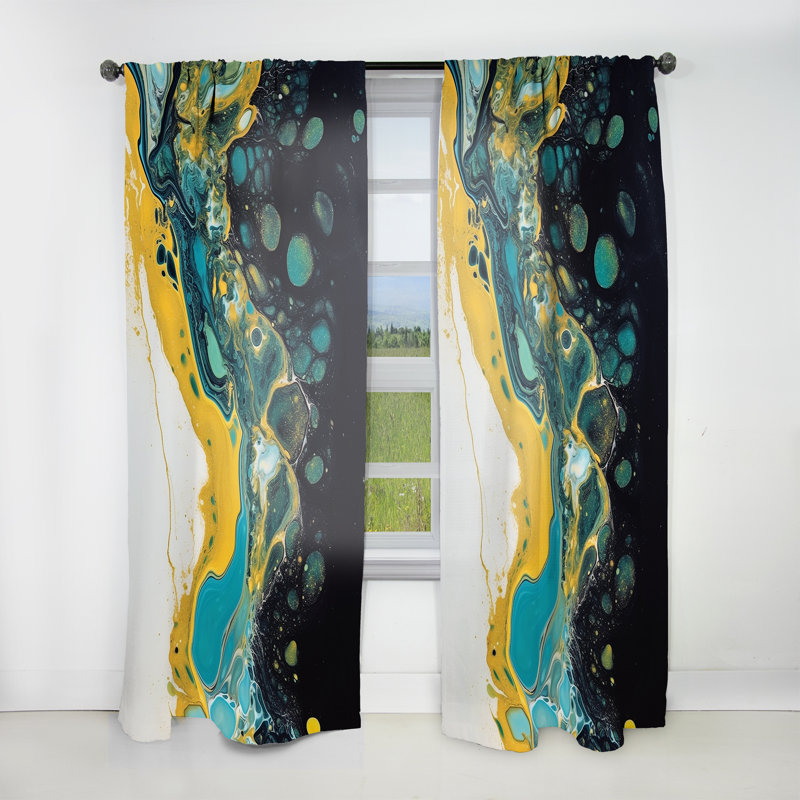 Rideau en velours moderne Gwenifer, L 52 po x L 120 po