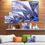 «Bright Blue Fractal Flower Design», impression sur toile tendue-18266385