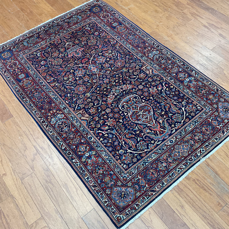 Tapis en laine antique Kashan