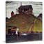 « changing a flat » par norman rockwell, reproduction d’art sur toile tendue-40302620