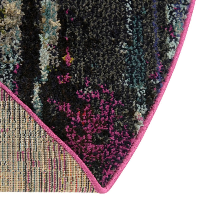 Quinlin Abstract Indoor Rug, Round 8'