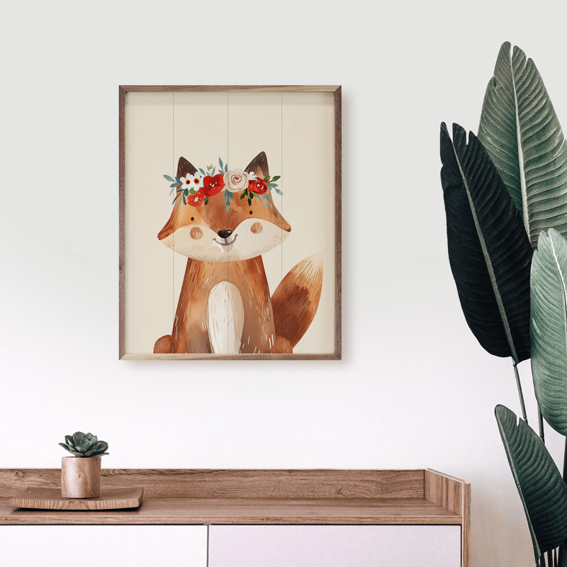 Boho Woodland Fox, H 20 po x l 16 po