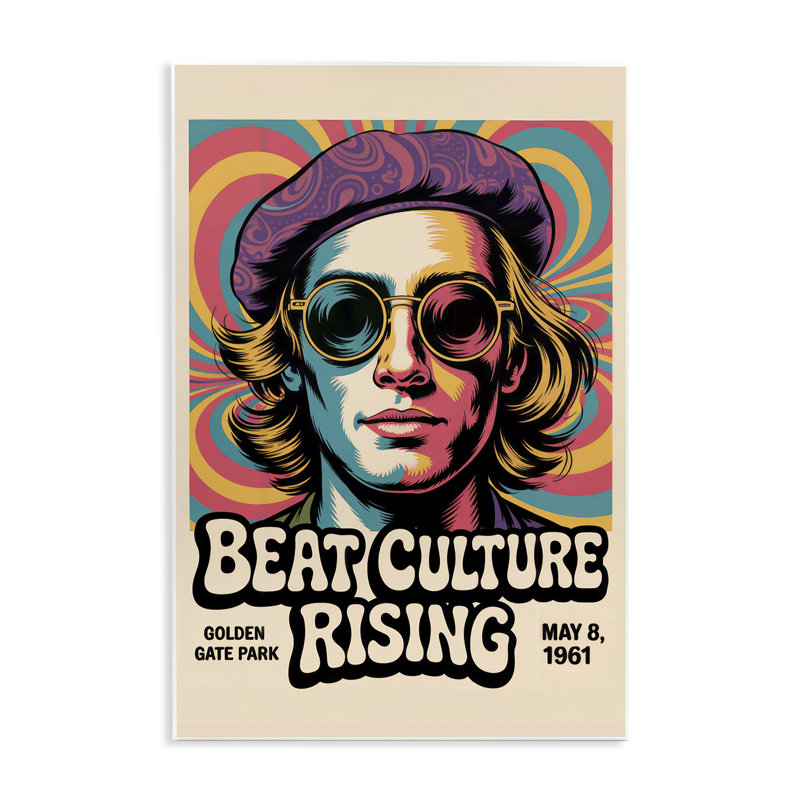 Affiche murale Beat Beat Rising, par Andreas Magnusson, H 15 po x l 10 po