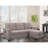 Nathan 84" Light Gray Reversible Sleeper Sectional Sofa With Storage Chaise, USB Charging Ports And Pocket