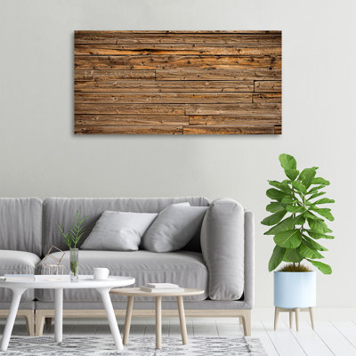 Wooden Wall 1 Piece Wall Art on Canvas