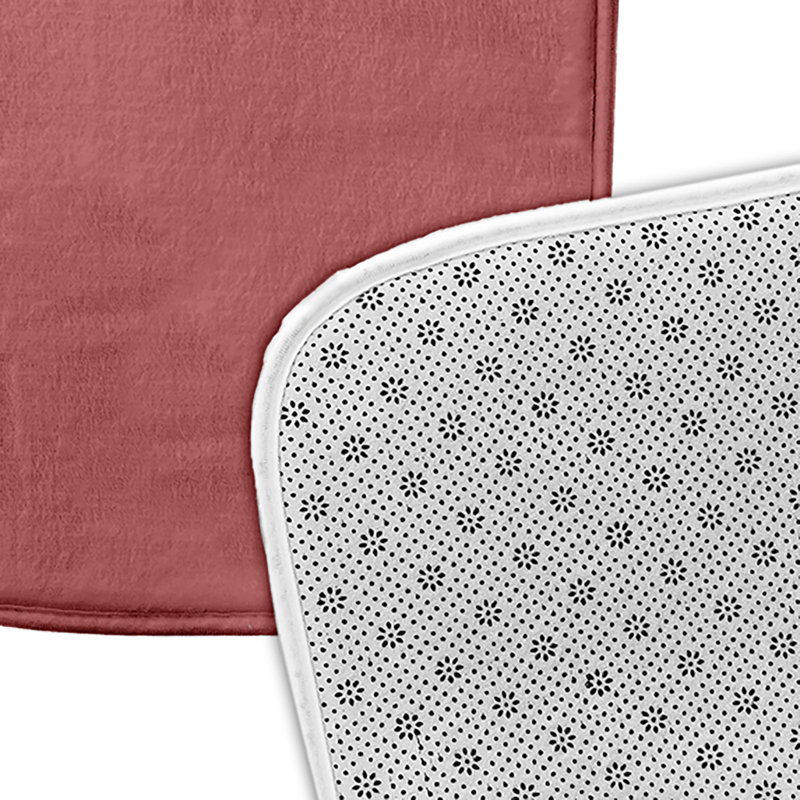 Tapis de bain pour la Saint-Valentin, L 17 po x L 24 po, Rose / Rouge