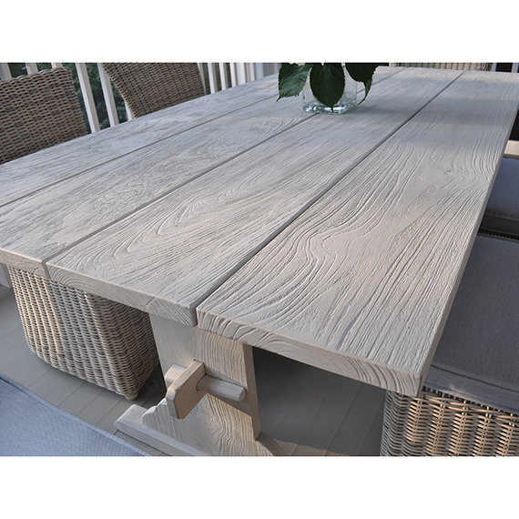 Oslo Outdoor Teak Dining Table, 39" W x 92" L x 29.5" H