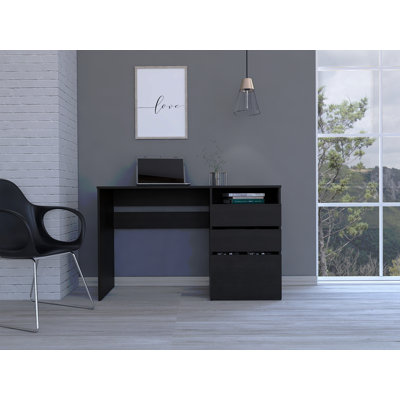 Bureau d'ordinateur à 3 tiroirs et 1 tablette