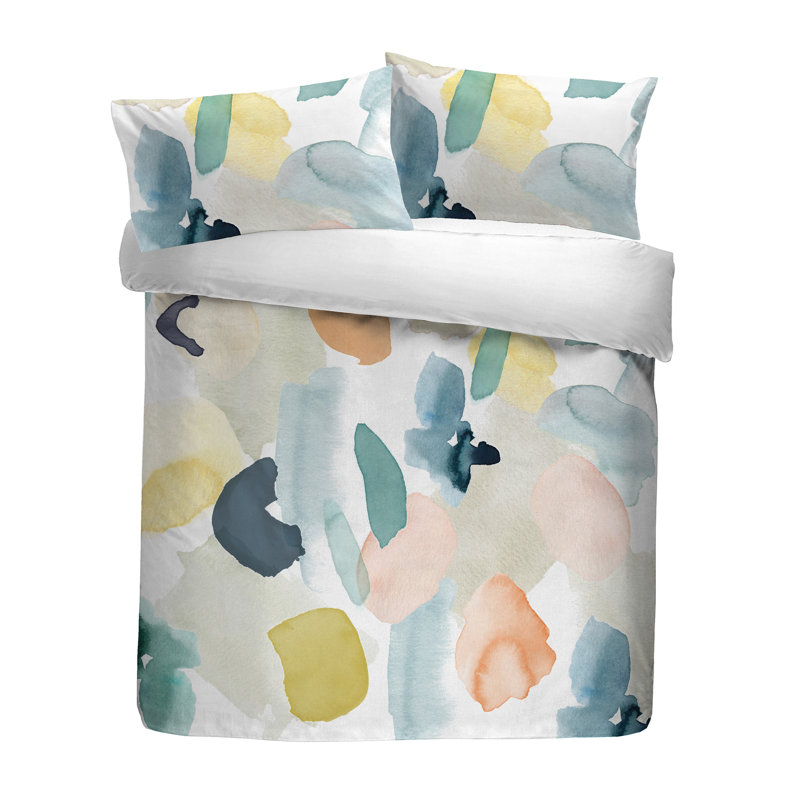 Solice Cotton Abstract Duvet Cover Set with Pillowcases, Double Duvet Cover + 2 Standard Pillowcases