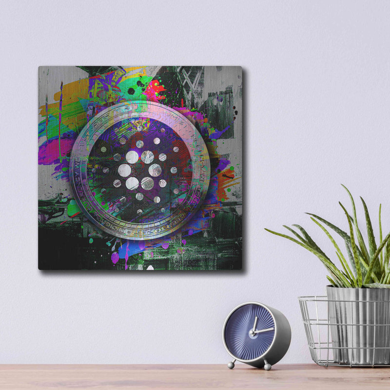 Art mural en métal Cardano Crypto, H 12 po x l 12 po