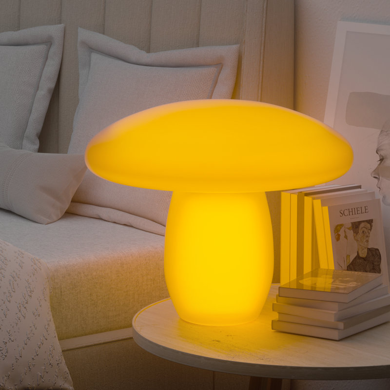 Lumière de champignon à DEL, lumière de nuit rechargeable avec télécommande pour changer de décor de bureau de fête