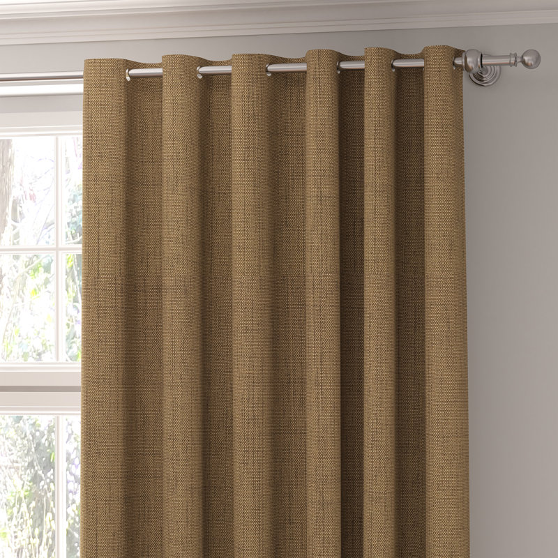 Shives Room Darkening Curtain Pair, 168 W x 137 D cm, Coffee Brown