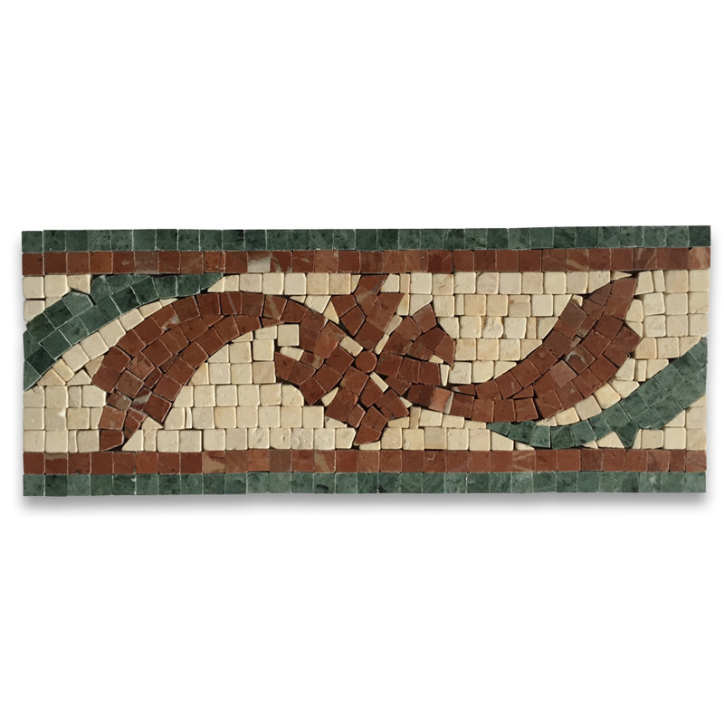 Carreau de mosaïque en bois pour mur et plancher en bois 4,7 "x 12"