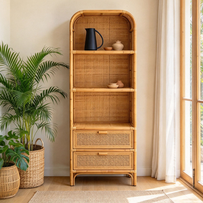 Japanese style simple display bookcase