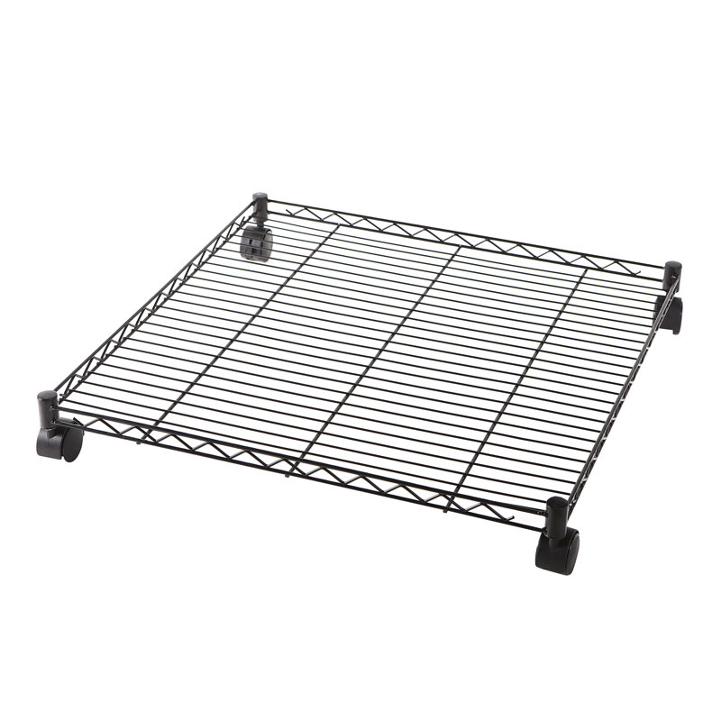 Suprima Rolling Underbed Square Shelf, Black