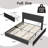 Full/Queen/King Bed Frame with Wingback Headboard - 4 Storage Drawers, Corduroy Upholstered, No Box Spring-1005805103-1005805109