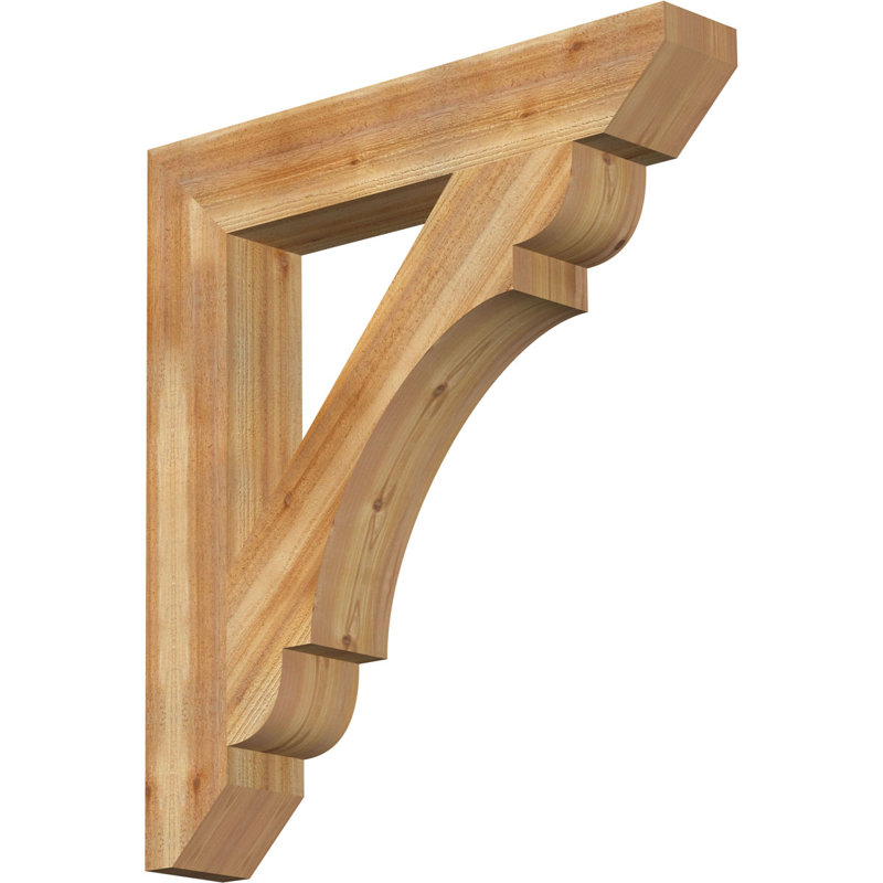 H 6 po x l 40 po x Support en bois / corbeau, Cèdre rouge, H 40 po x l 6 po x P 36 po