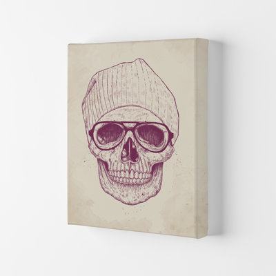 Cool Hipster Skull by Mercedes Lopes Charro - Print