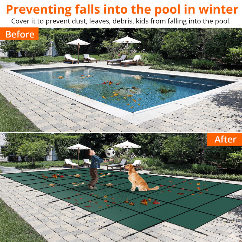 Inground Pool Safety Cover, Mesh Safety Pool Cover