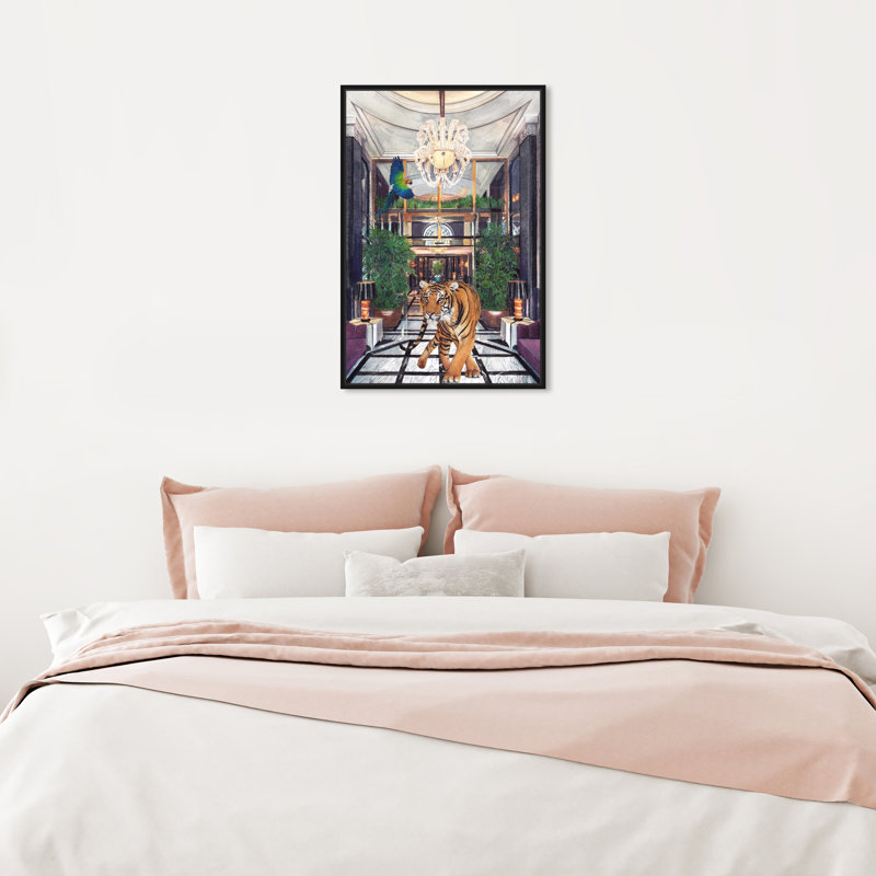 Peinture sur toile encadrée "Wild Couture - Floater", Cadre flottant noir, H 24 po x l 16 po