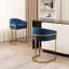 Johnnice 68.6cm Velvet Upholstered Bar Stool with Gold Frame-1969563897