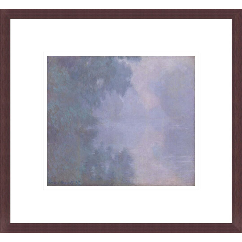 «Morning on the seine Giverny» par Pierre-Auguste Renoir, impression giclée encadrée, H 13,75 po x l 14,83 po
