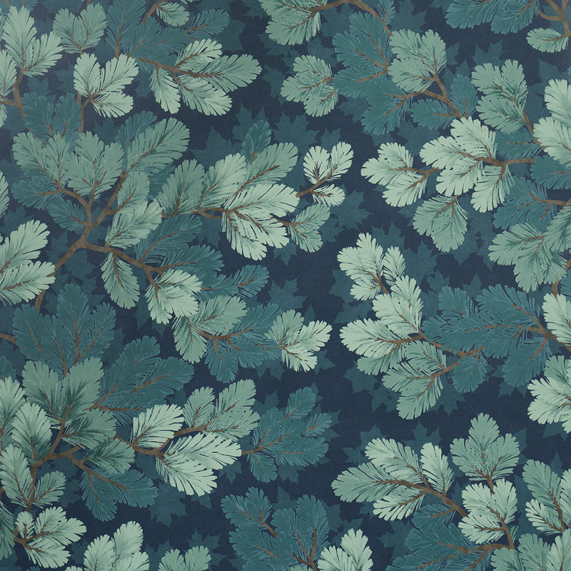 Floral Paper Wallpaper Roll, Midnight