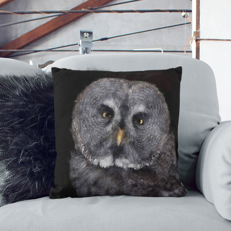 Square Cushion, 55cm H x 55cm W x 20cm D, Black