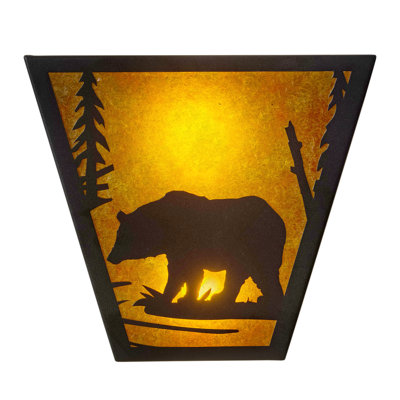 13" Wide Bear Creek Left Wall Sconce