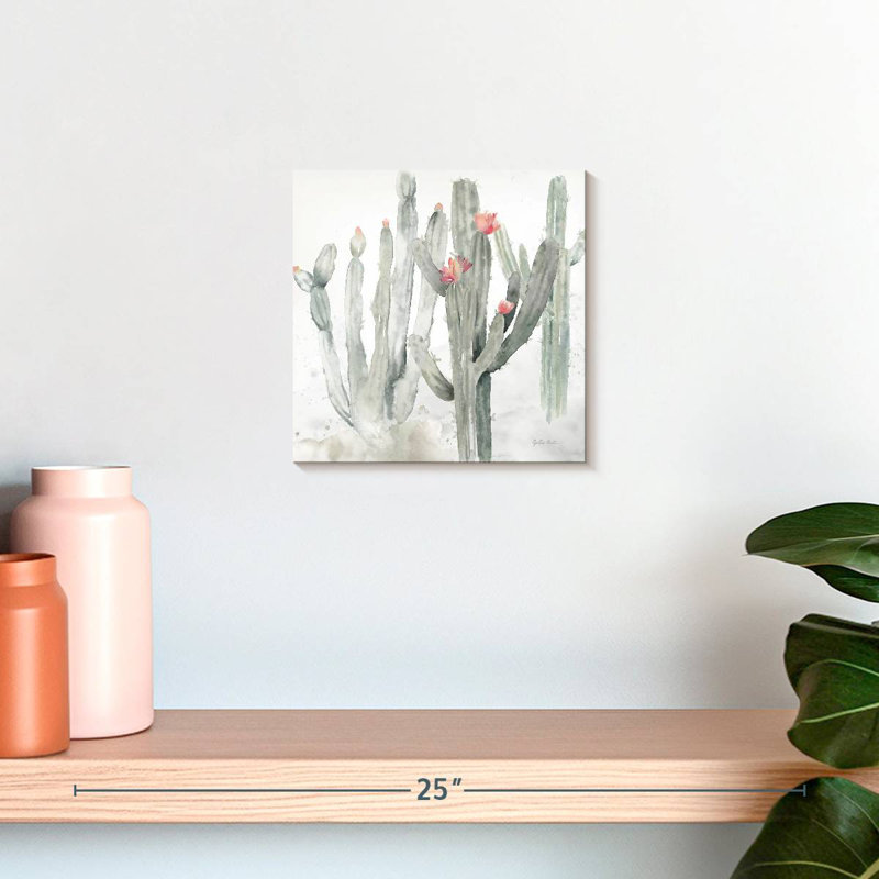 Harnek cactus jardin gris rosé II, H 10 po x l 10 po