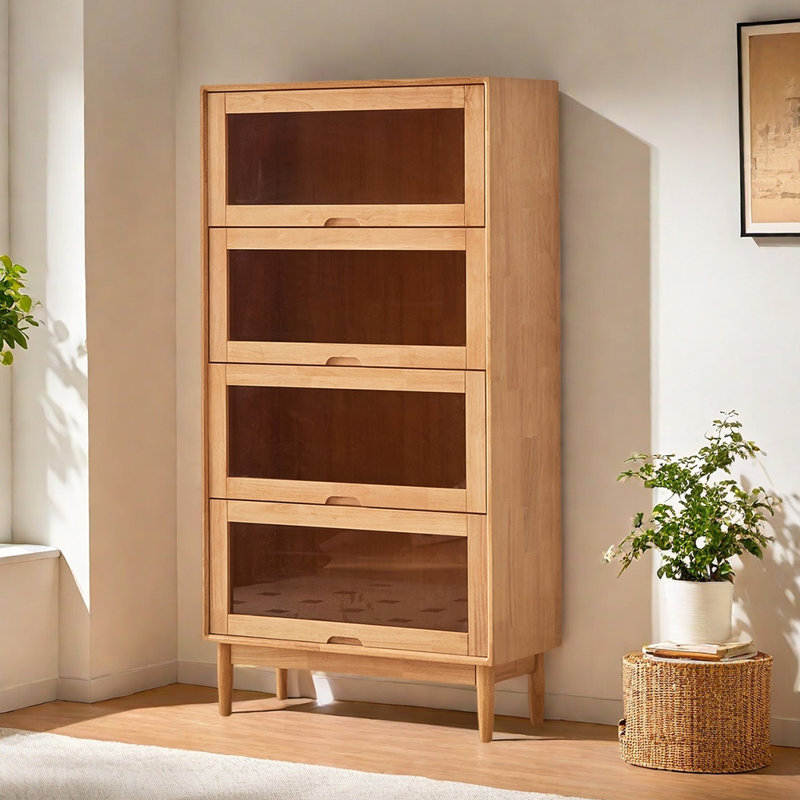 Lyncolle, (4 tablettes) H 59,84 po x l 31,5 po x P 13,78 po, Burlywood