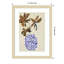 Ambiance florale bleue et brune de Midford encadrée sur papier par Design Fabrikken, photographie-91291590-91291592