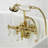 Kingston Brass Vintage Three-Handle 2-Hole Tub Wall Mount Clawfoot Tub Faucet with Hand Shower-52973352