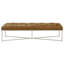 Banc en cuir véritable brun clair Harper