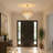 21.65" 8-Light Gold Glam Tiered Crystal Chandelier with Clear & Amber Shades